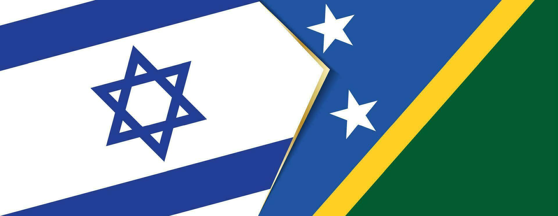 Israel and Solomon Islands flags, two vector flags.