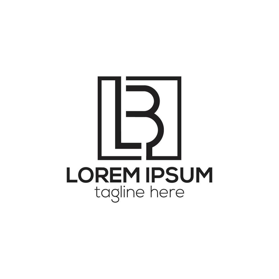 Creative letter business LB, BL monogram logo design template vector