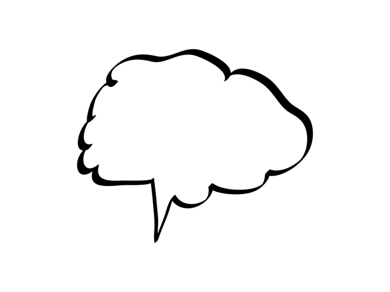 Blank empty white vector speech bubble