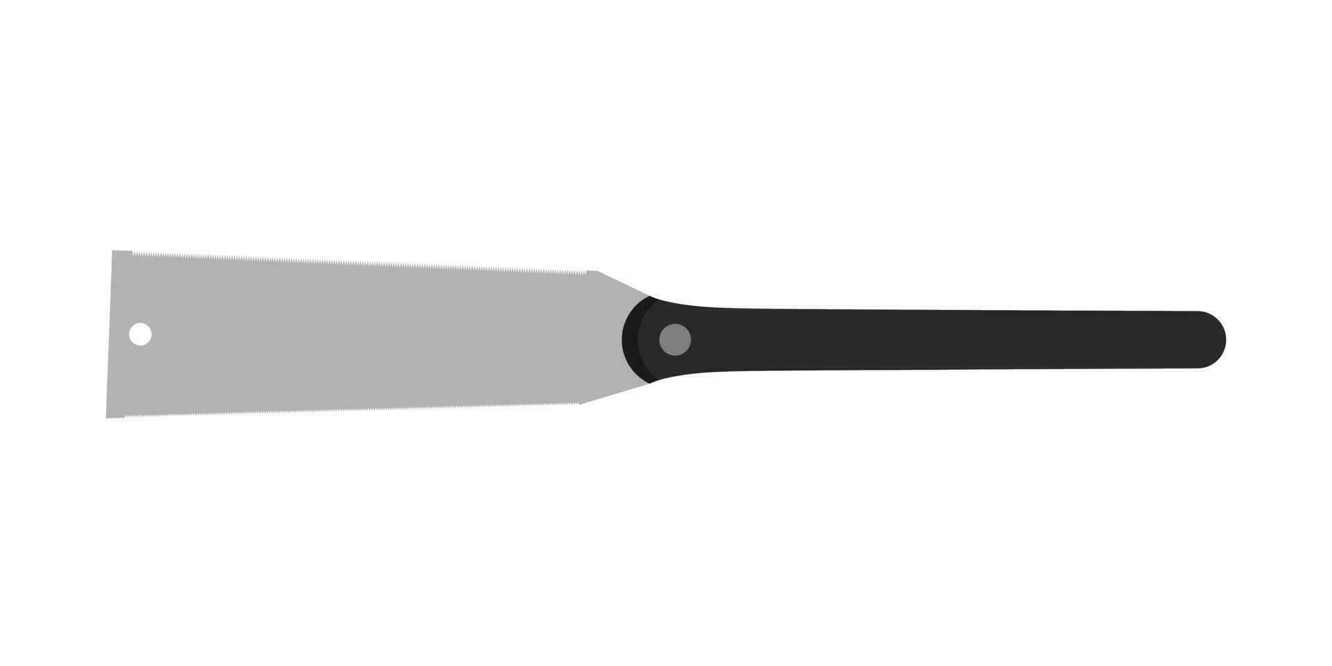 Japanese hacksaw tool vector flat illustration