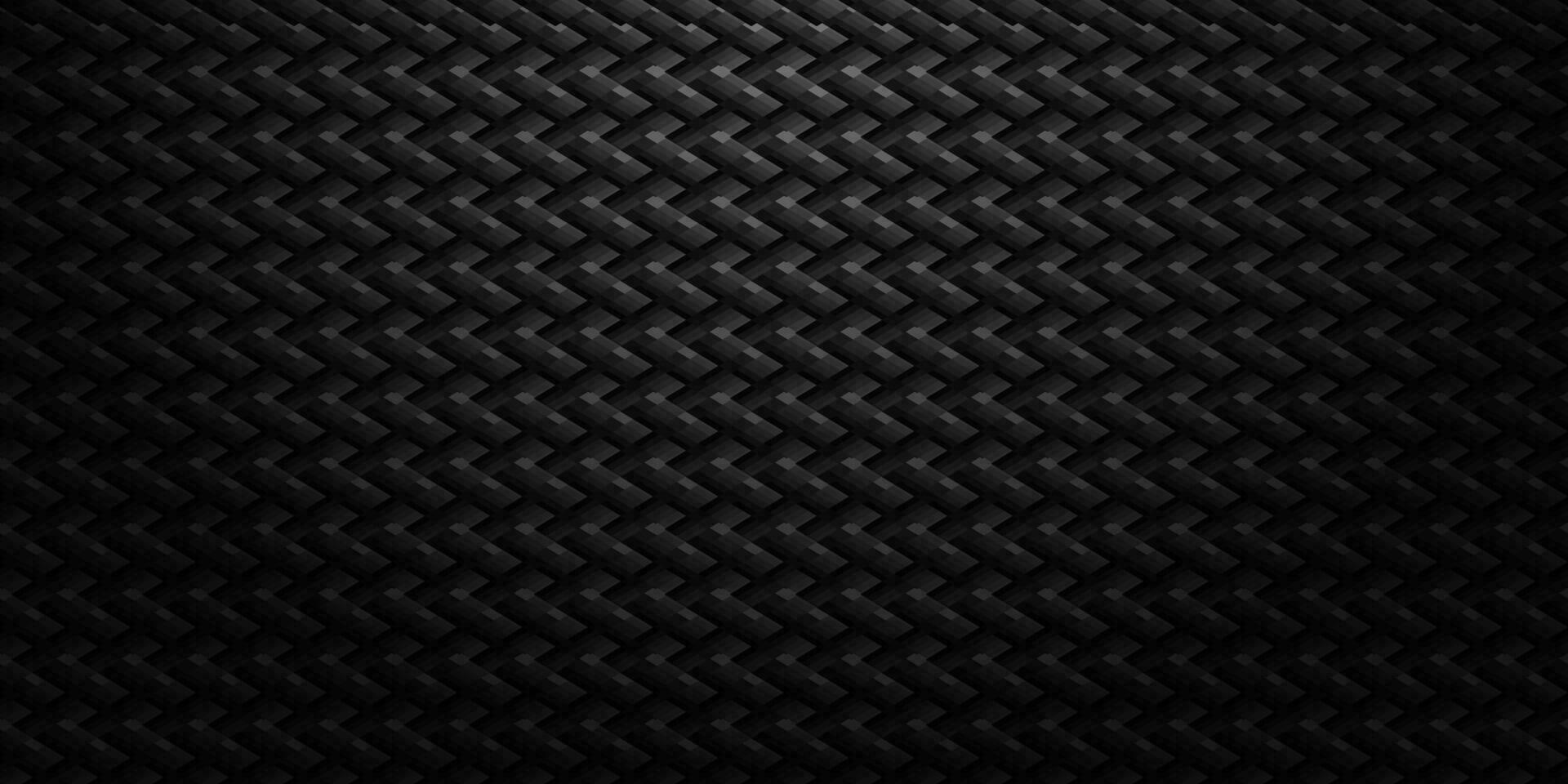 Dark black Geometric grid background Modern dark abstract texture vector