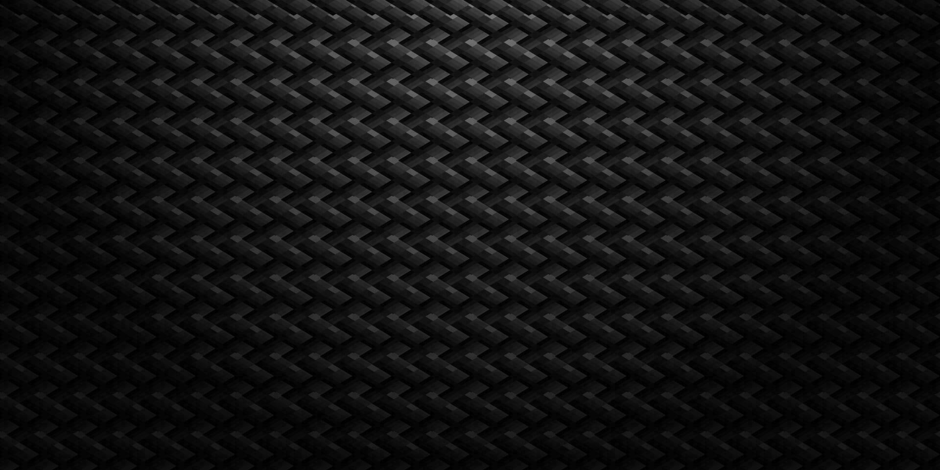 Dark black Geometric grid background Modern dark abstract texture vector