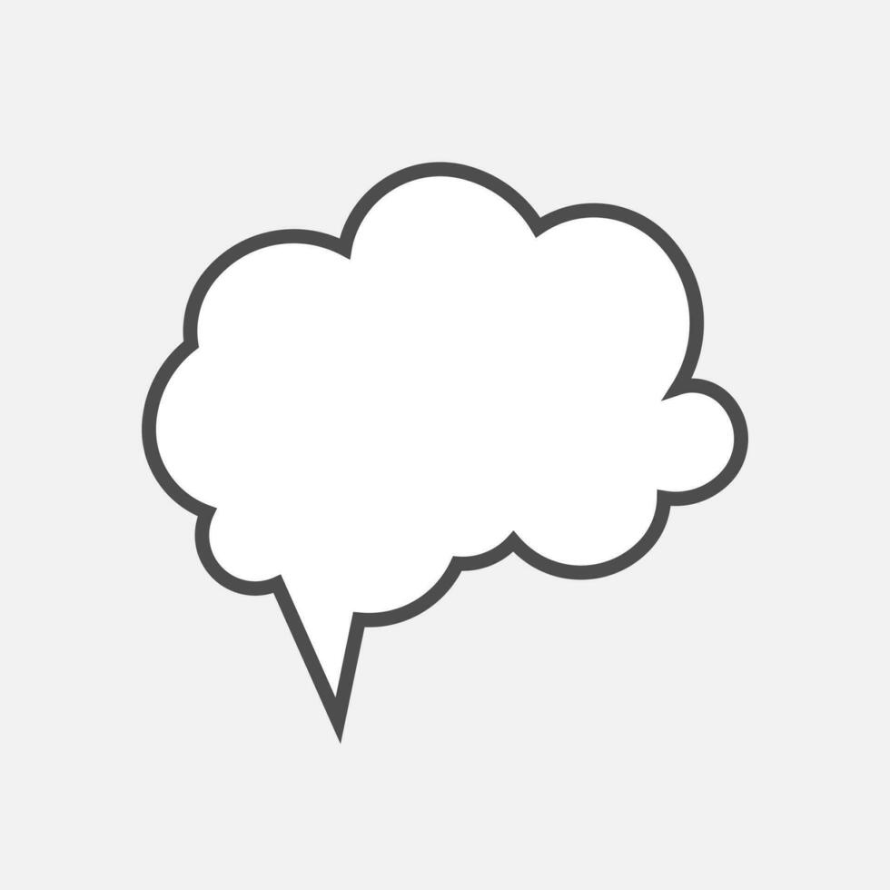 Blank empty white vector speech bubble