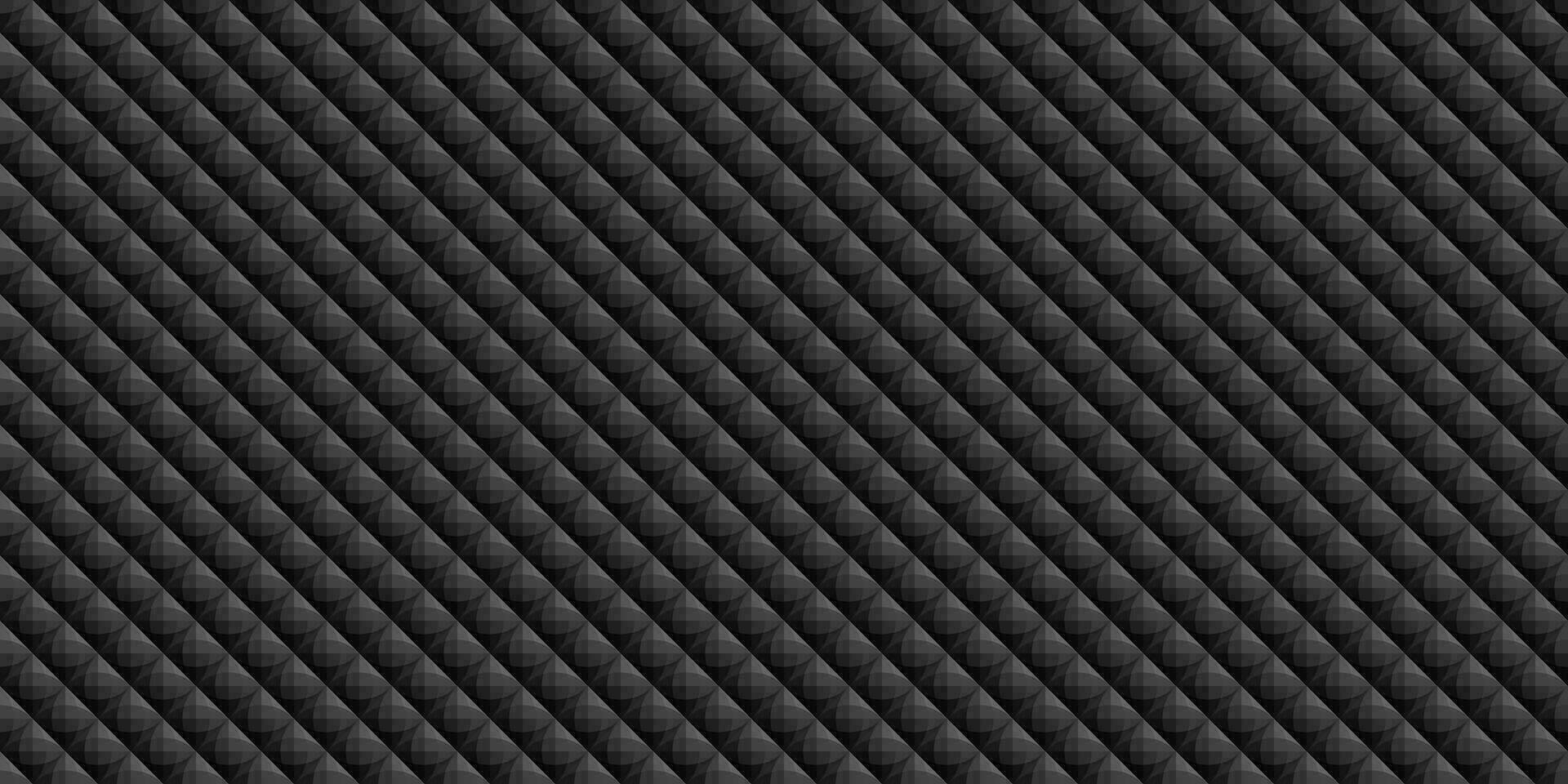 Dark black Geometric grid Carbon fiber background vector