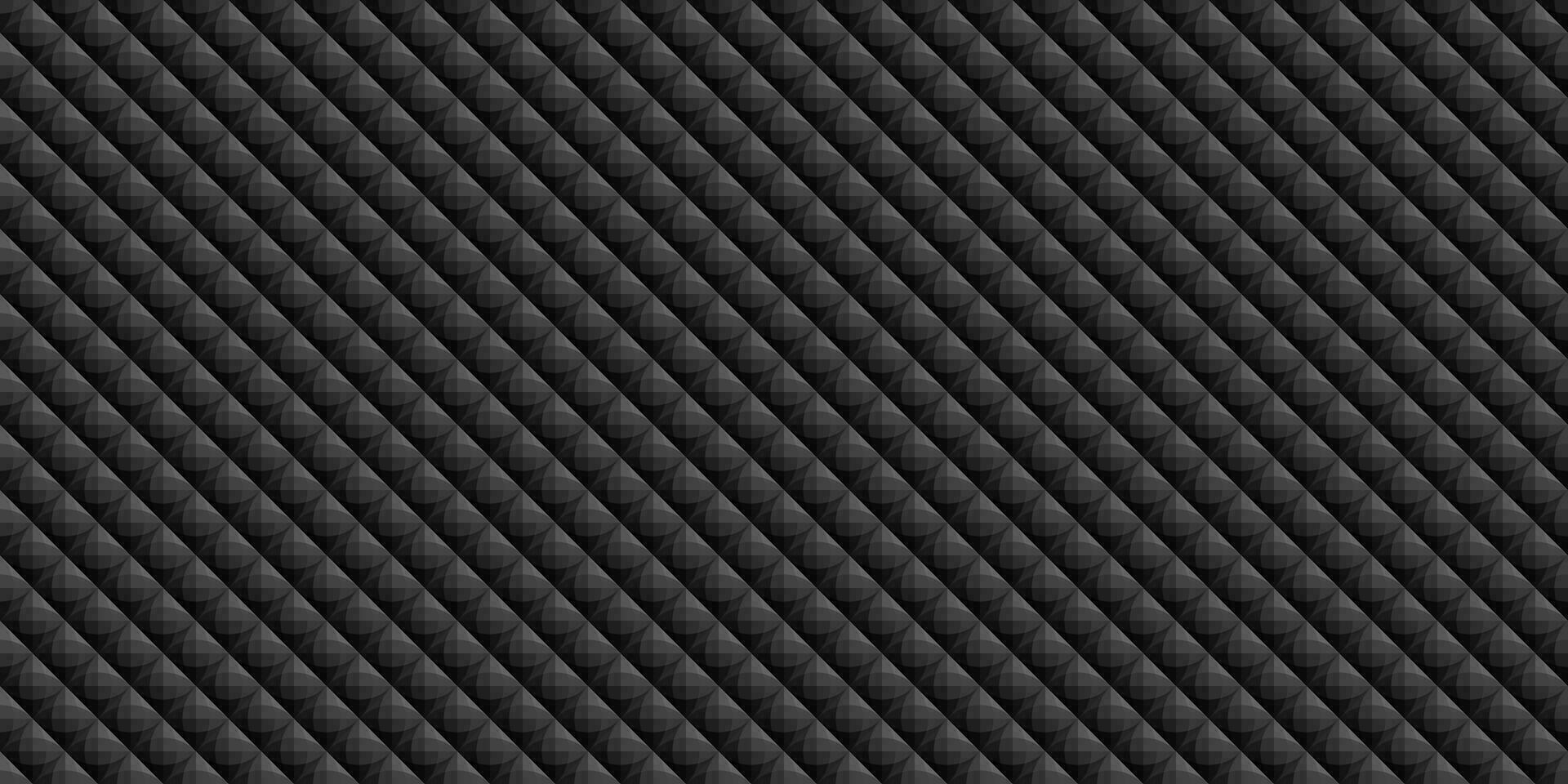 Dark black Geometric grid Carbon fiber background vector