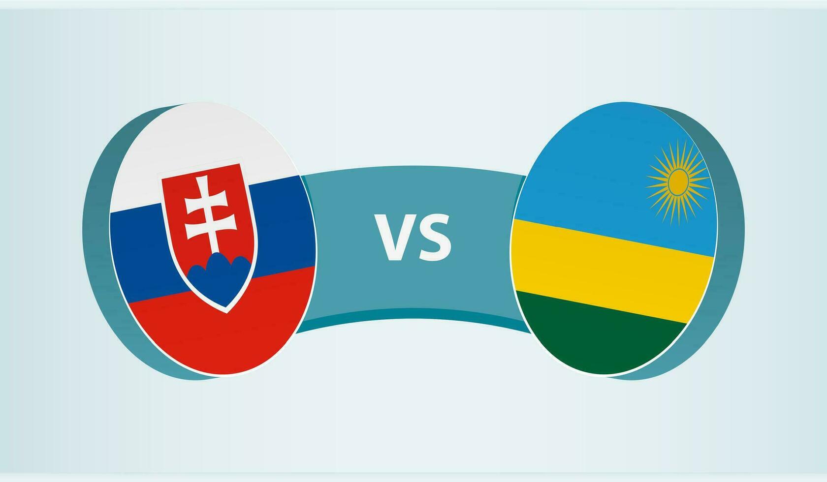 Slovakia versus Rwanda, team sports competition concept. vector