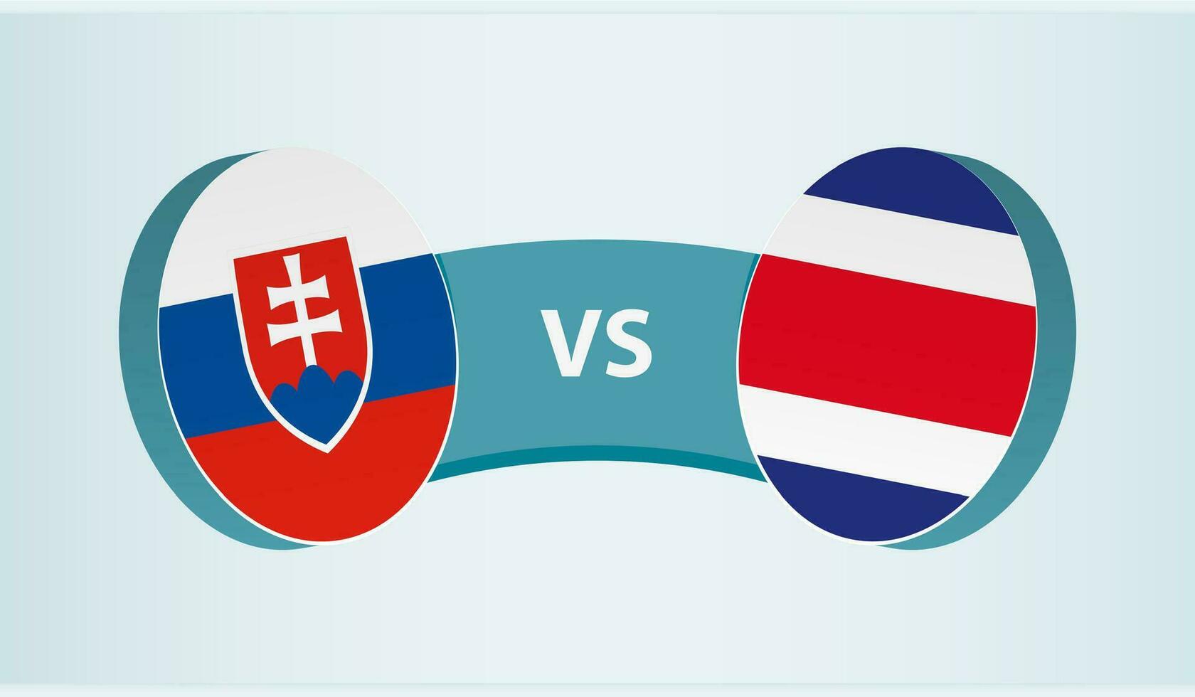 Slovakia versus Costa Rica, team sports competition concept. vector