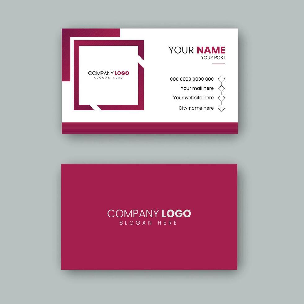 Corporate creative business card design. vector