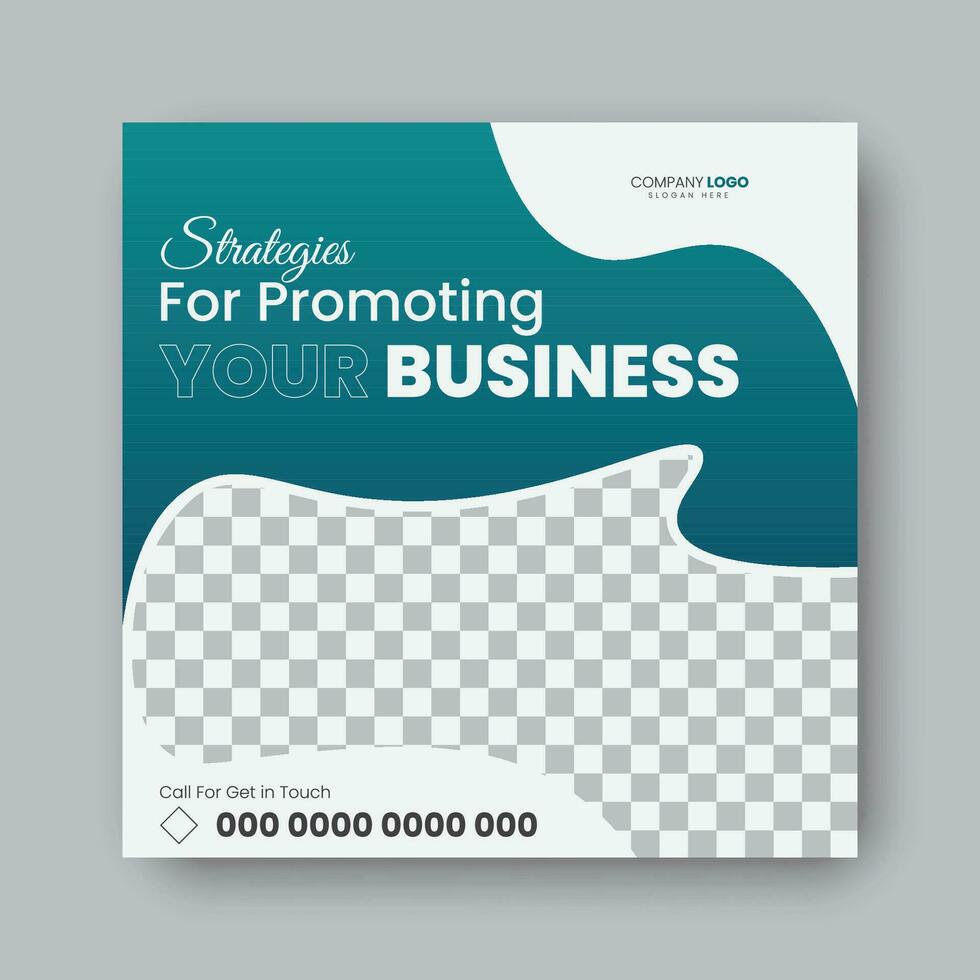 Corporate social media post design template. vector