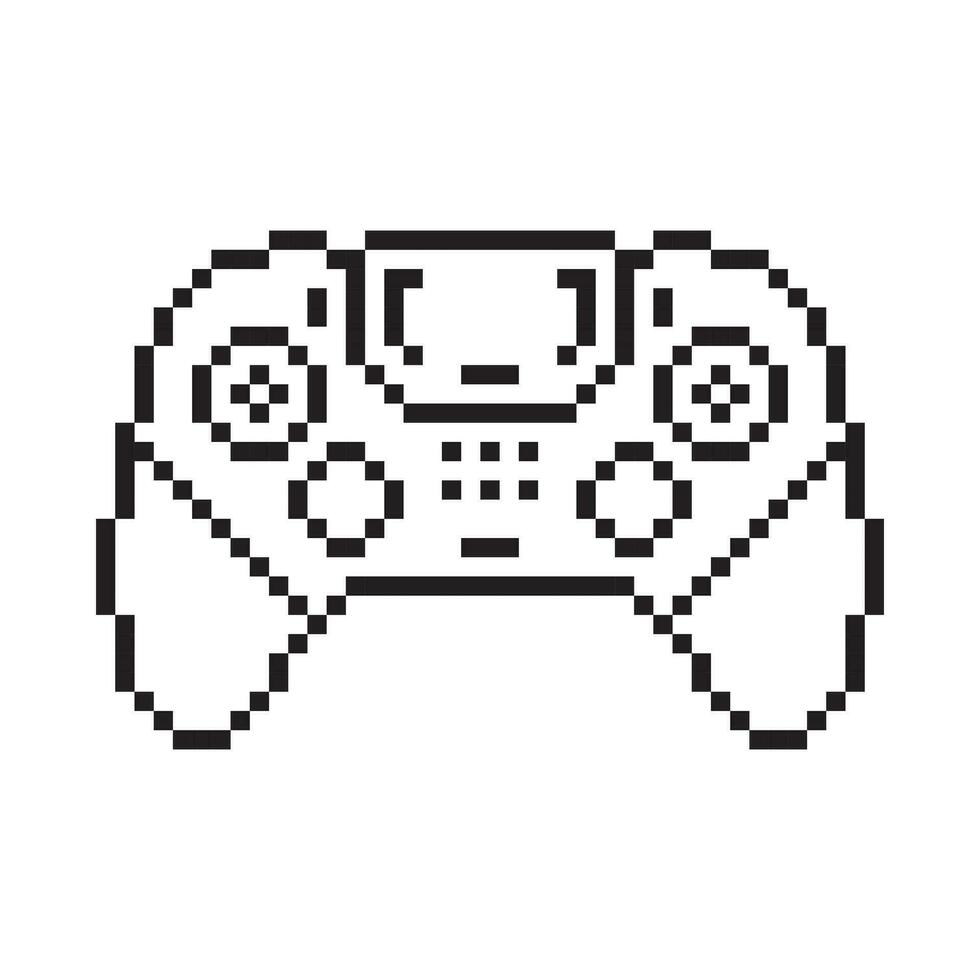 vídeo juego controlador ilustración gamepad firmar píxel Arte estilo vector