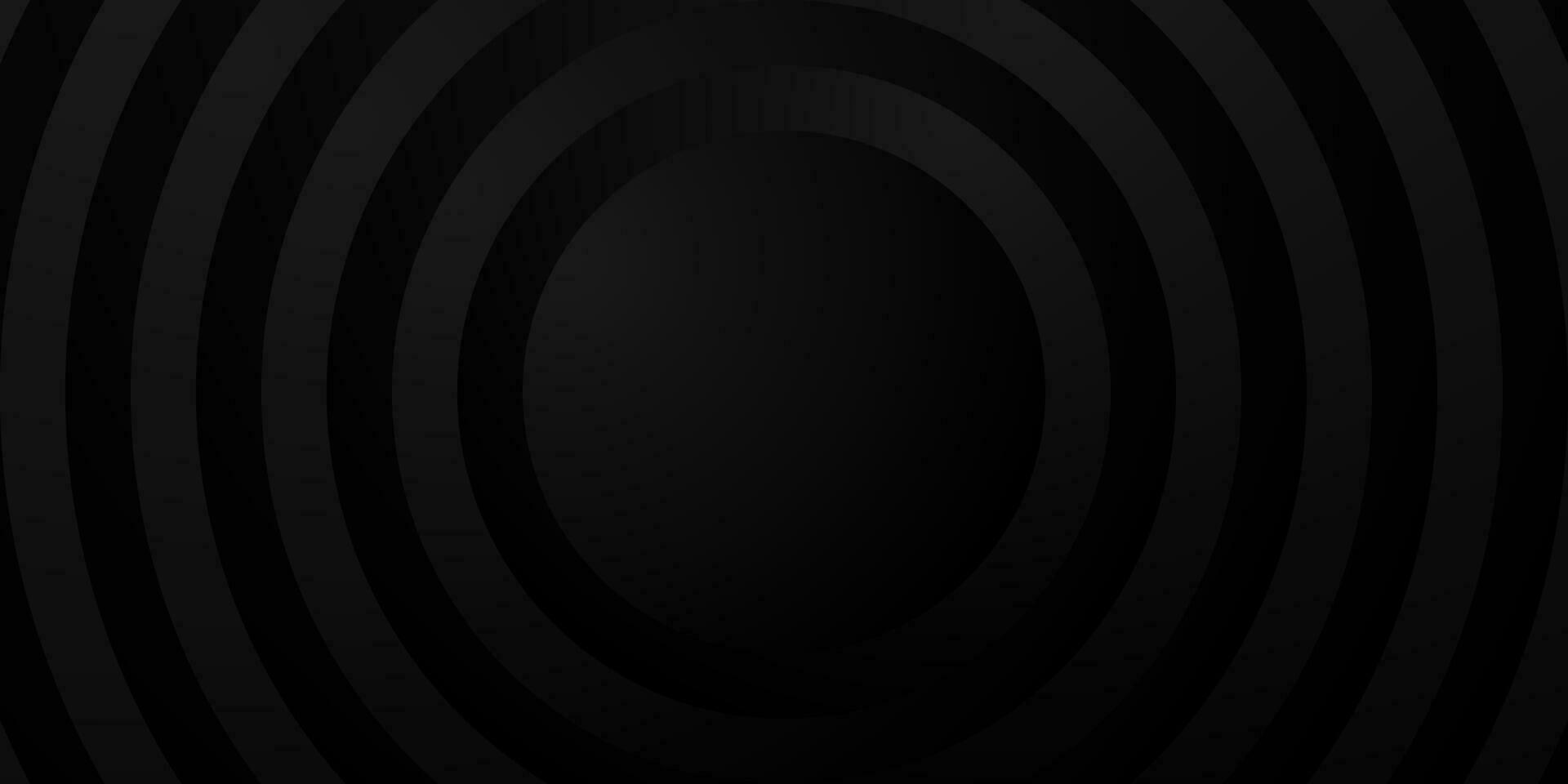 Abstract black and white round background with concentric circles. Vector illustration