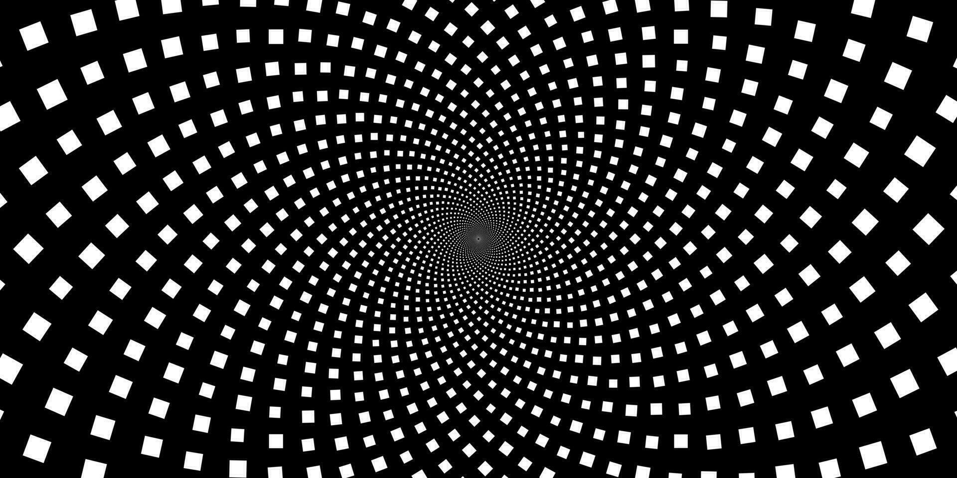 Swirling radial background. Black and white Halftone dotted background Pop art overlay texture. vector