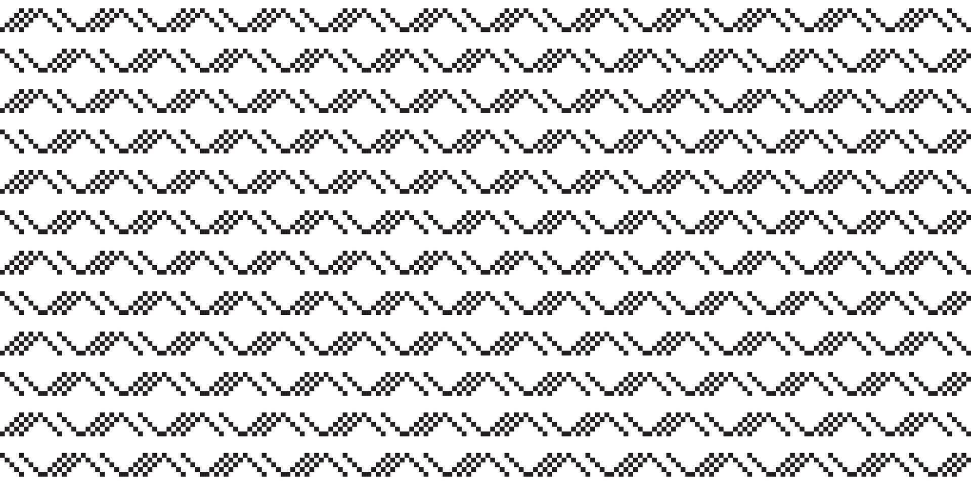 Monochrome geometric grid Pixel Art background Modern black and white abstract mosaic texture vector