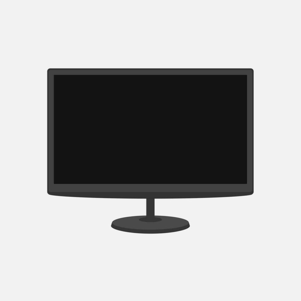 Computer display isolated on white background Screen computer monitor vector
