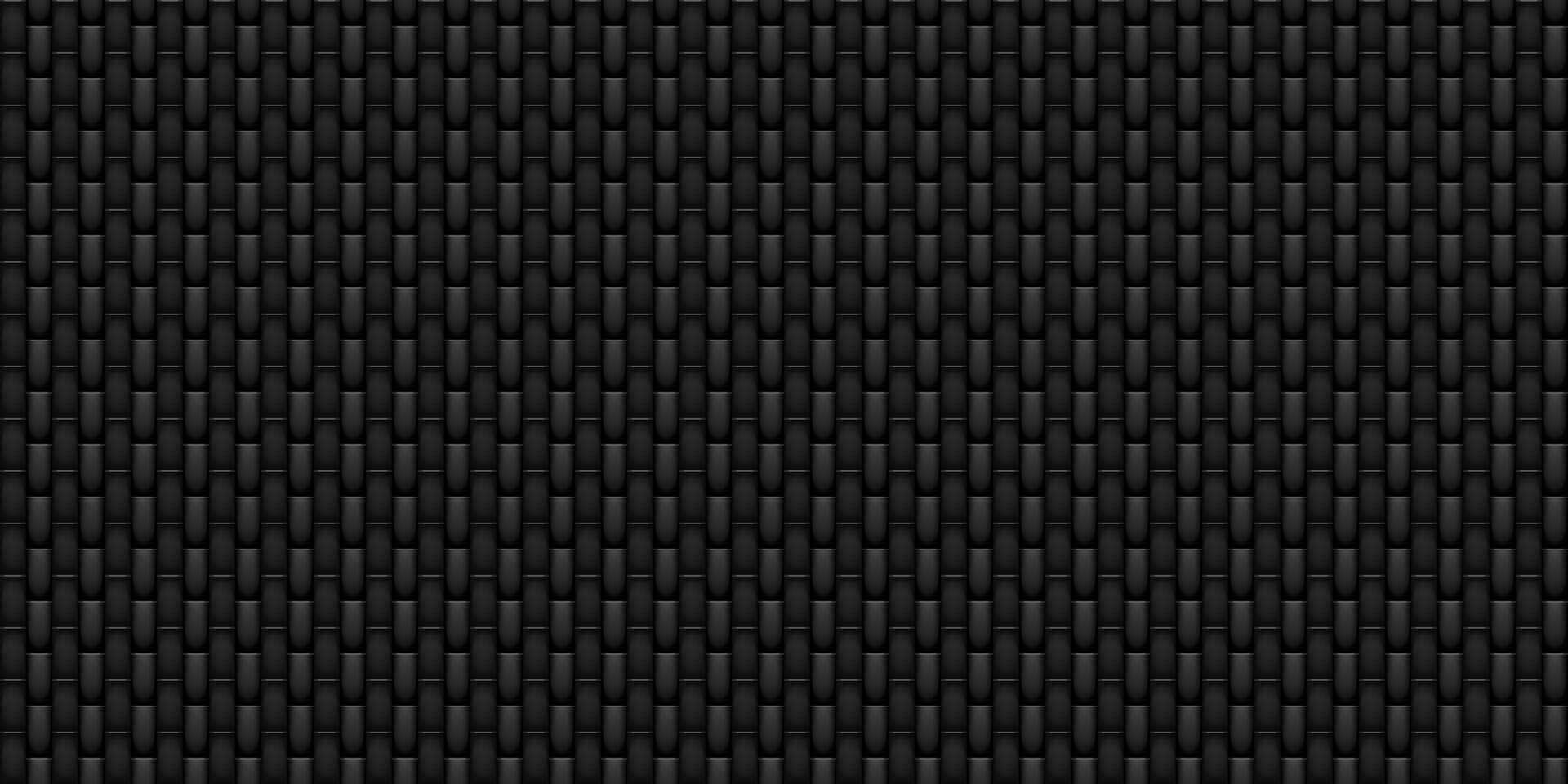 Dark black Geometric grid Carbon fiber background Modern dark abstract texture Seamless pattern vector