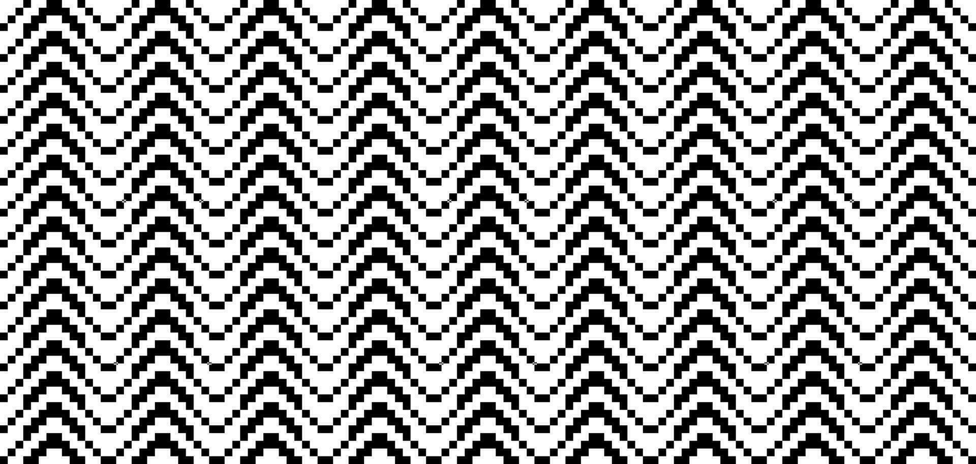 Abstract chevron striped pattern seamless texture Monochrome background Geometric Illustration Pixel art style vector