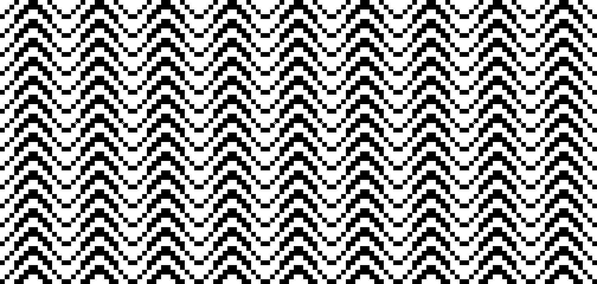 Abstract chevron striped pattern seamless texture Monochrome background Geometric Illustration Pixel art style vector