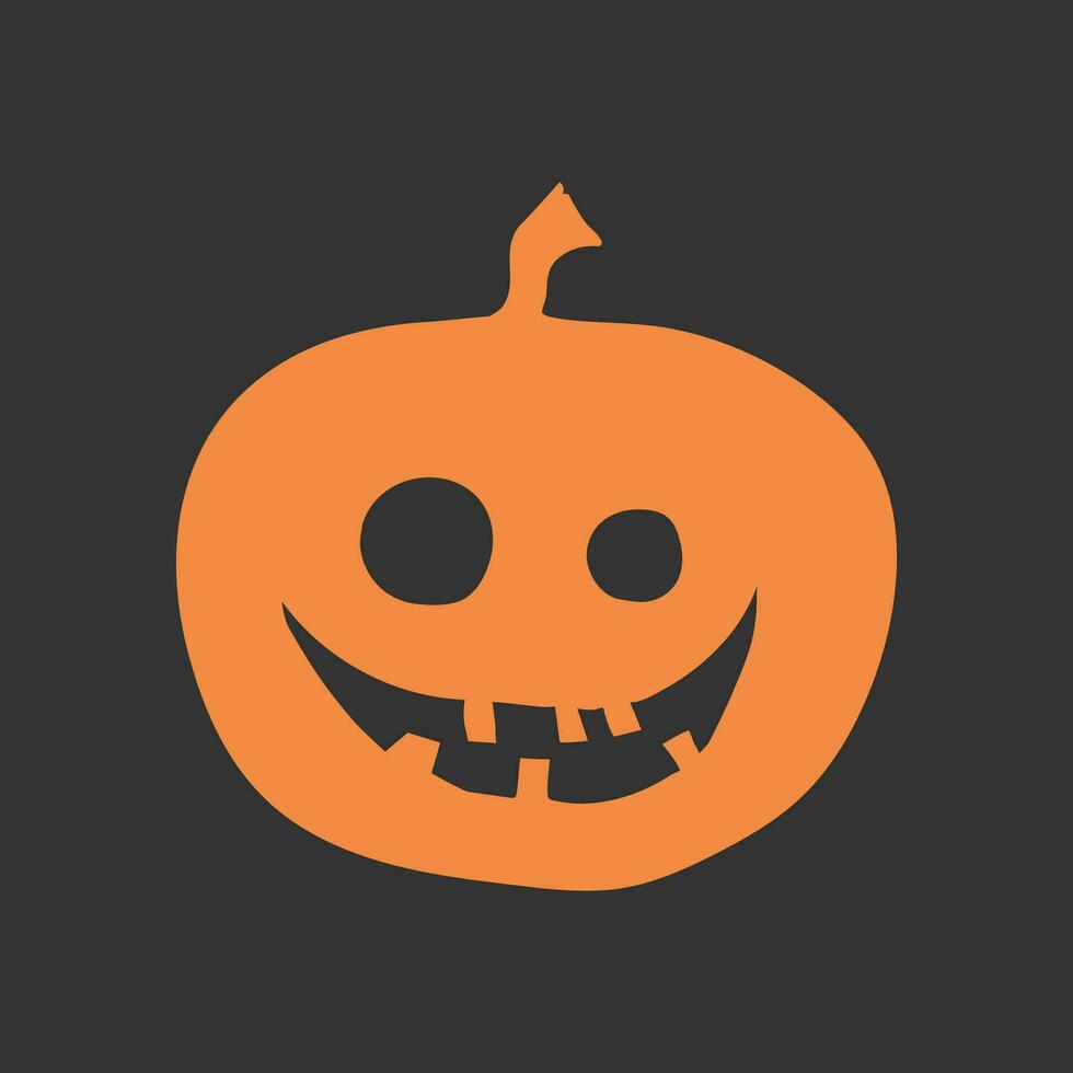 Halloween pumpkin isolated flat style vector