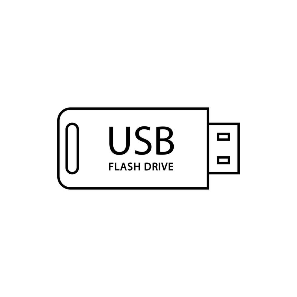 ilustración de vector de icono de unidad flash usb