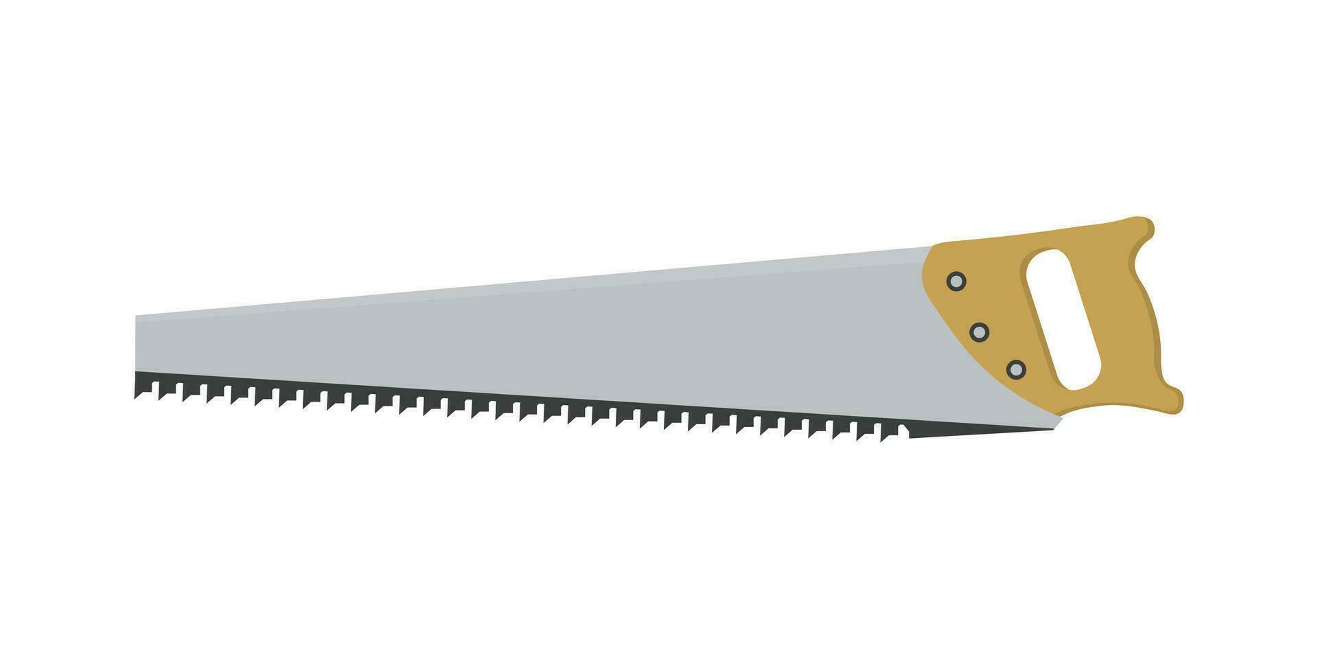 Hand saw tool vector flat illustration