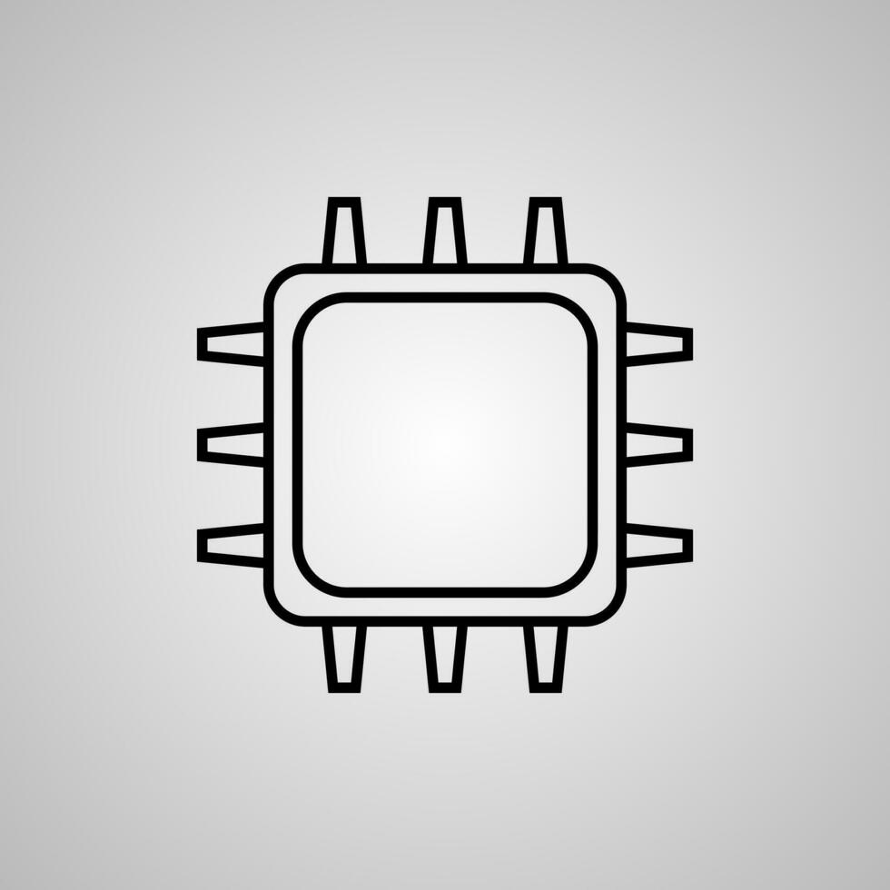 CPU Computer processor vector illustration