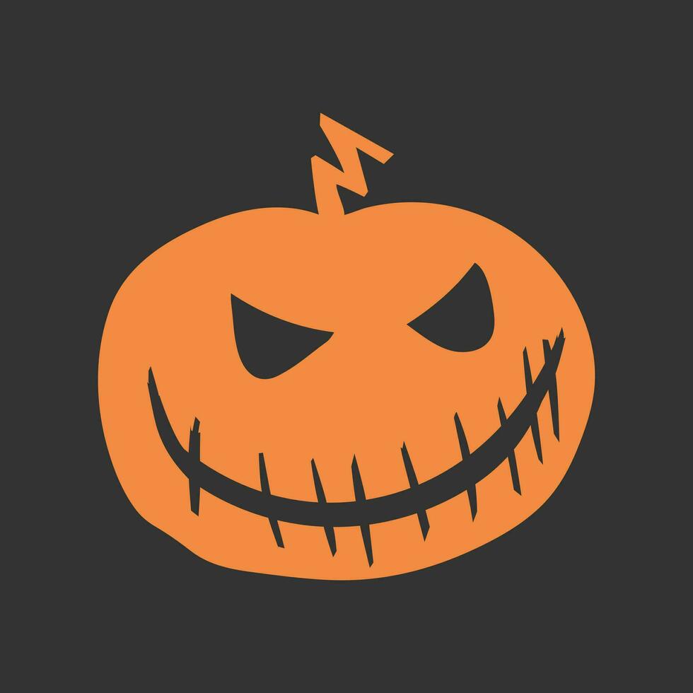 Halloween pumpkin isolated flat style vector