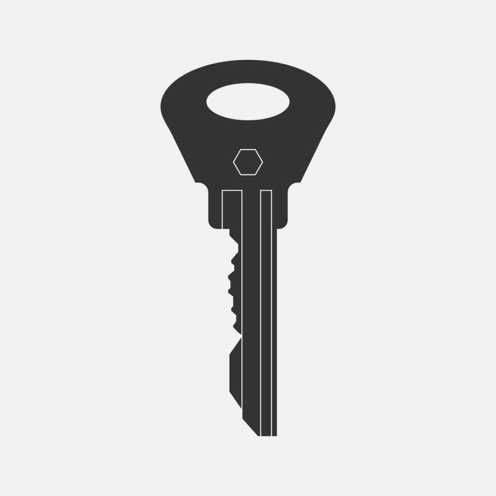 Vector Key icon on white background