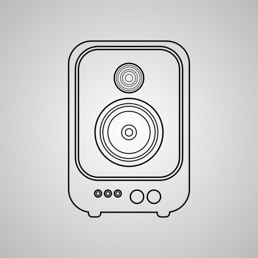 estudio monitor Altavoces icono vector ilustración