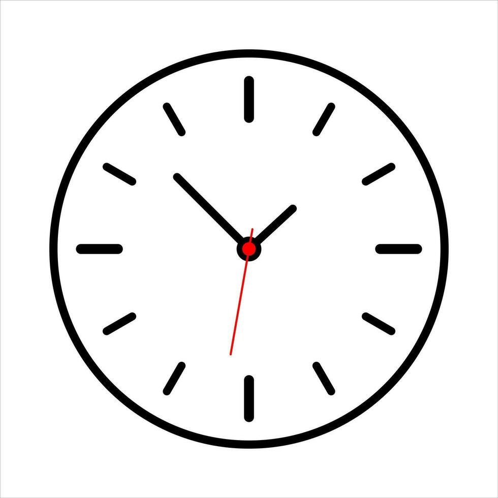 Clásico reloj icono aislado en blanco antecedentes vector