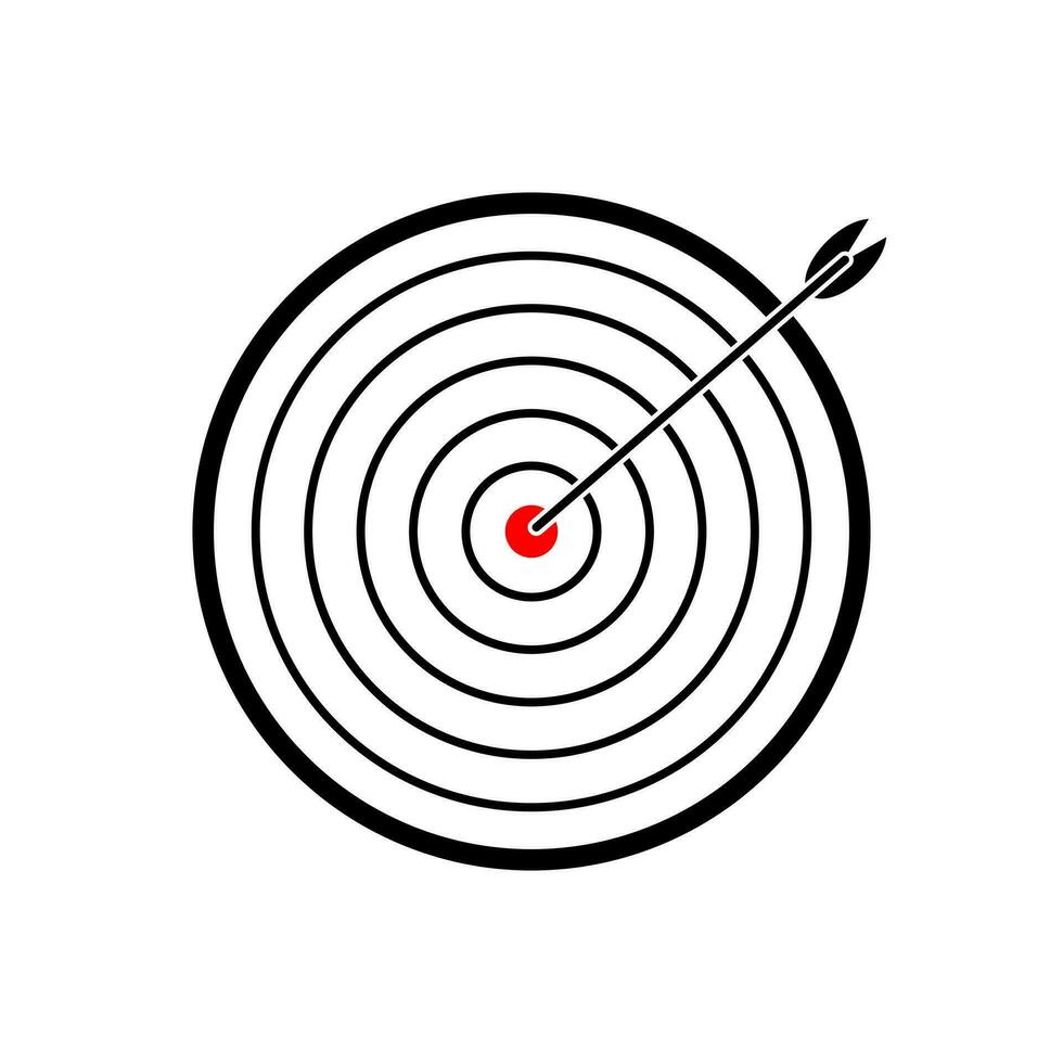 Target sign isolated on white background vector