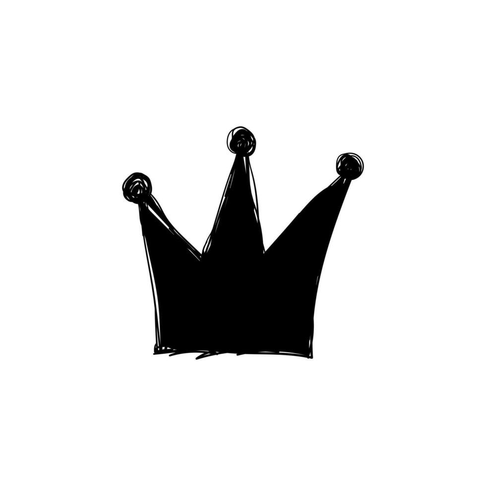 Black Crown isolated on white background vector