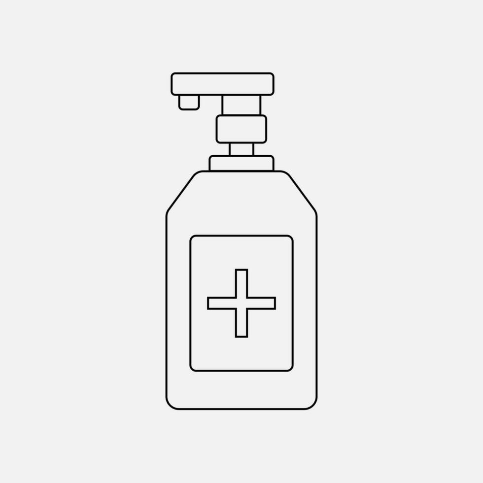 Hand gel Disinfection sanitizer pump bottle vector
