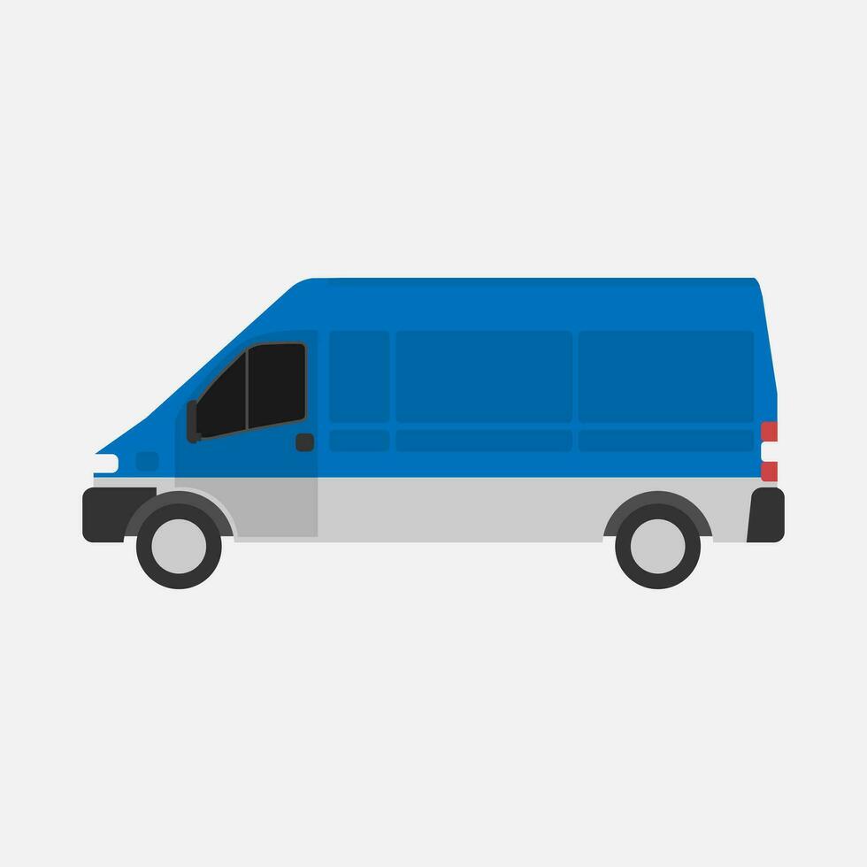 Van flat vehicle Vector illustration