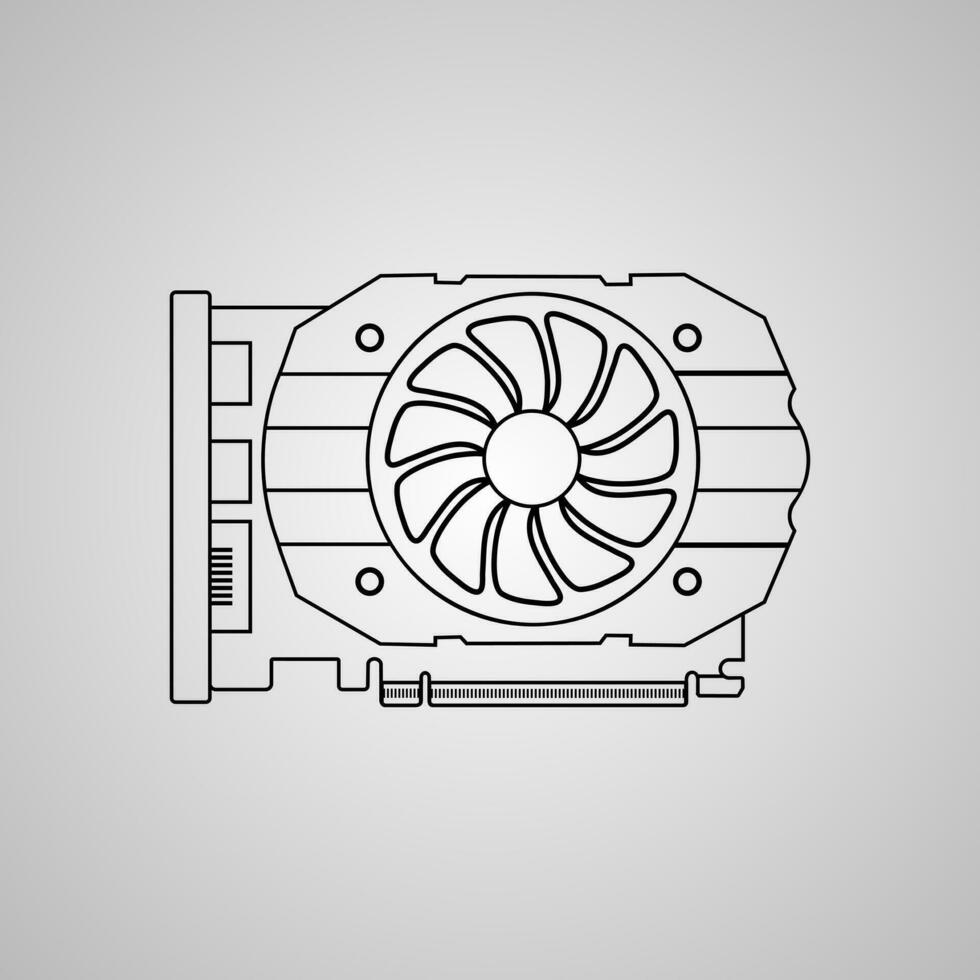 gpu icono gráficos Procesando unidad vector