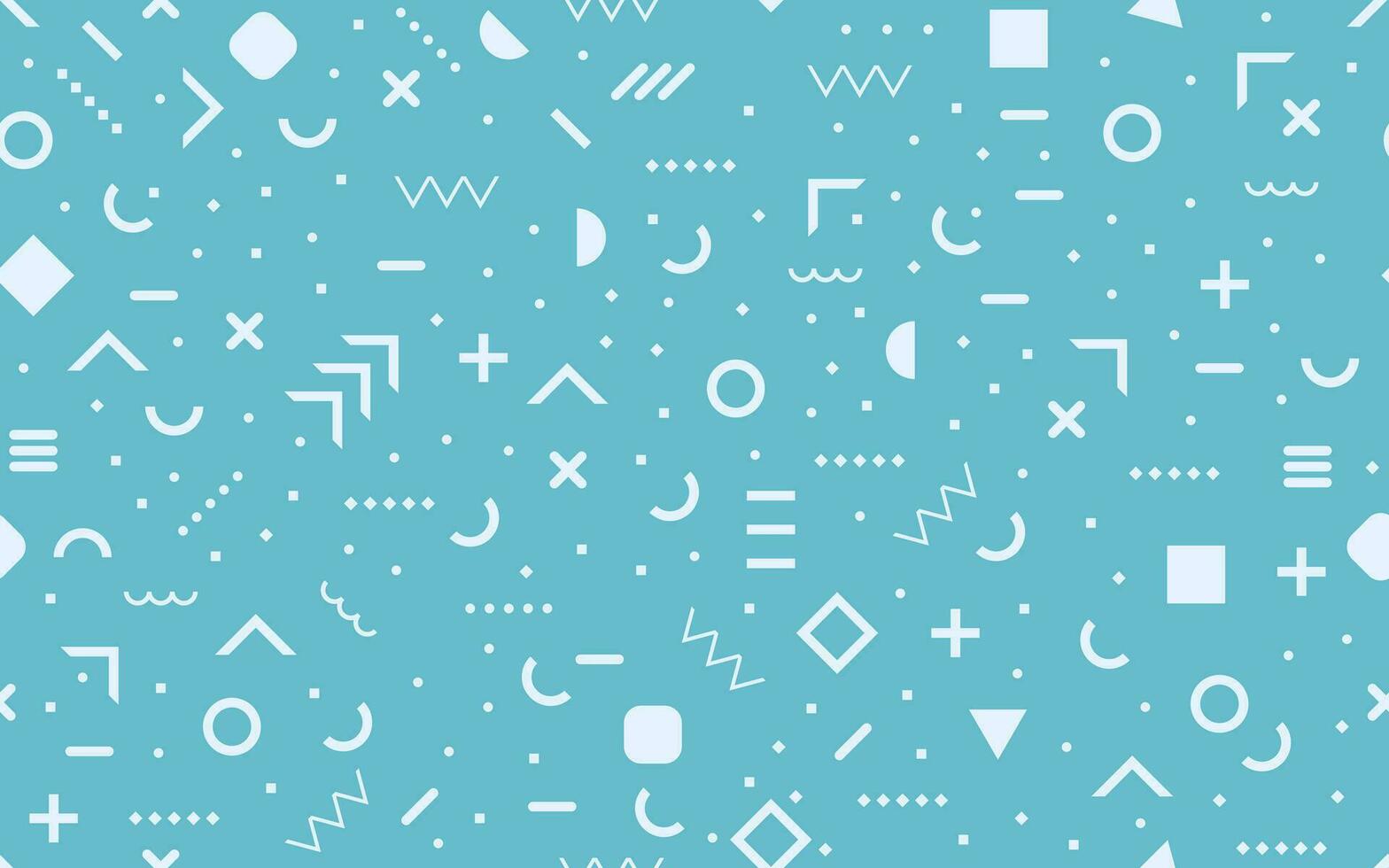 Memphis blue pattern Minimal geometric background vector