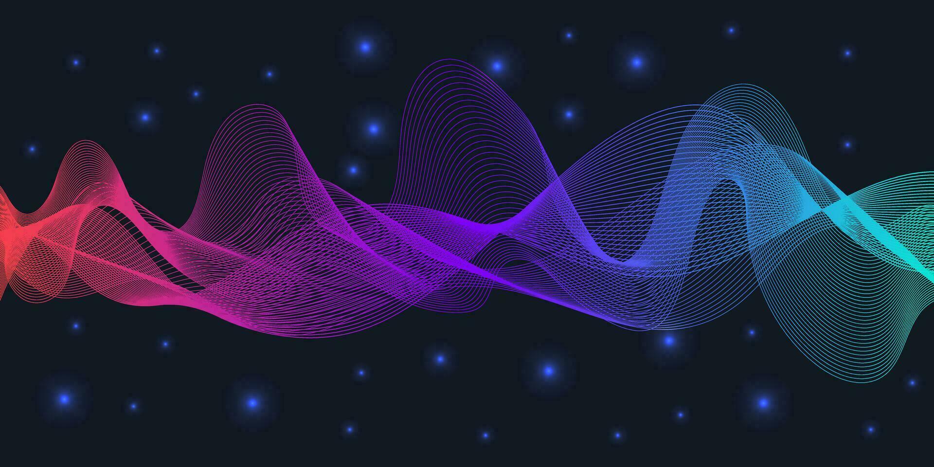 Modern wave Wave Lines Pattern Striped background vector