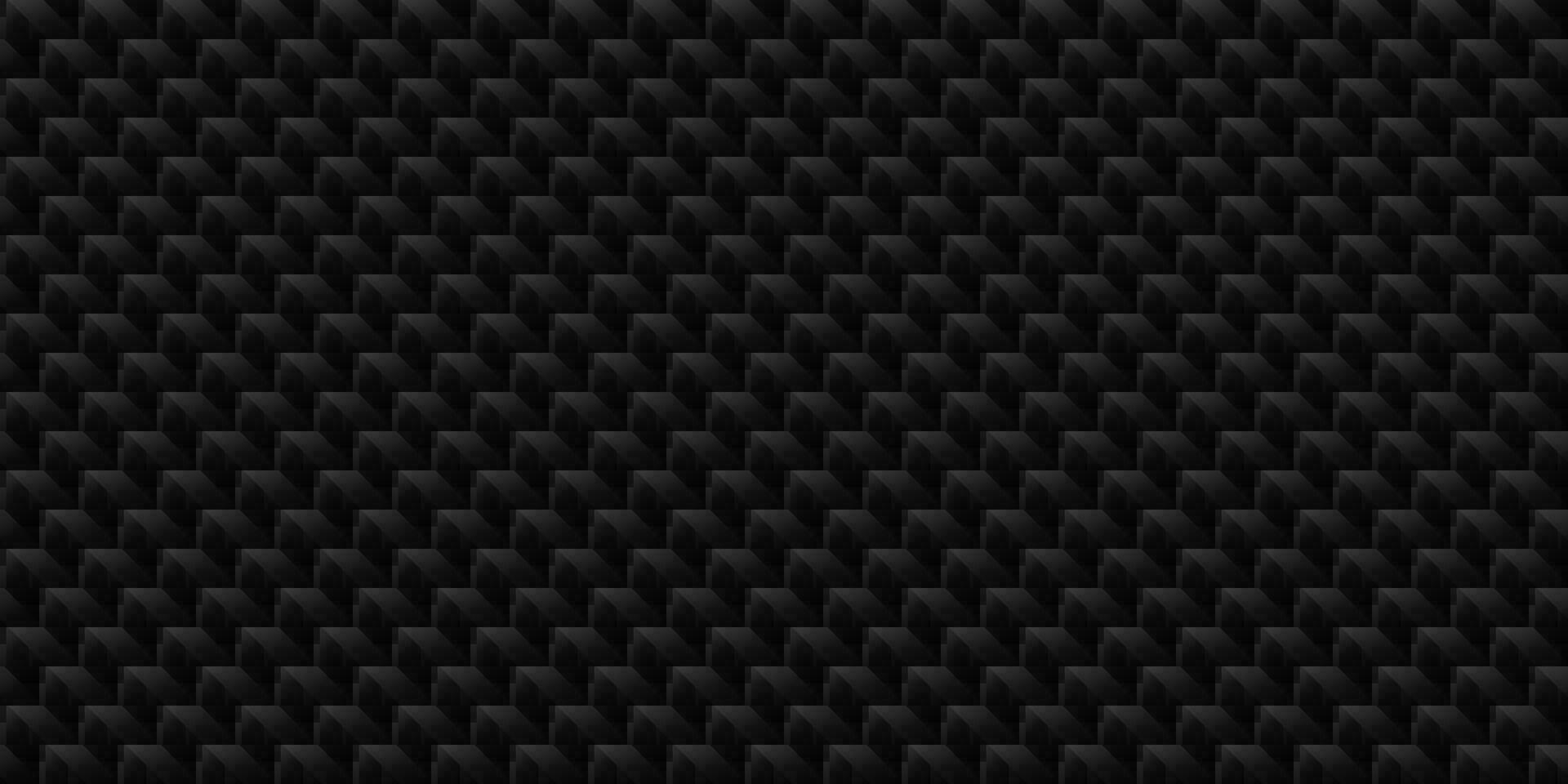 Dark black Geometric grid Carbon fiber background Modern dark abstract seamless texture vector