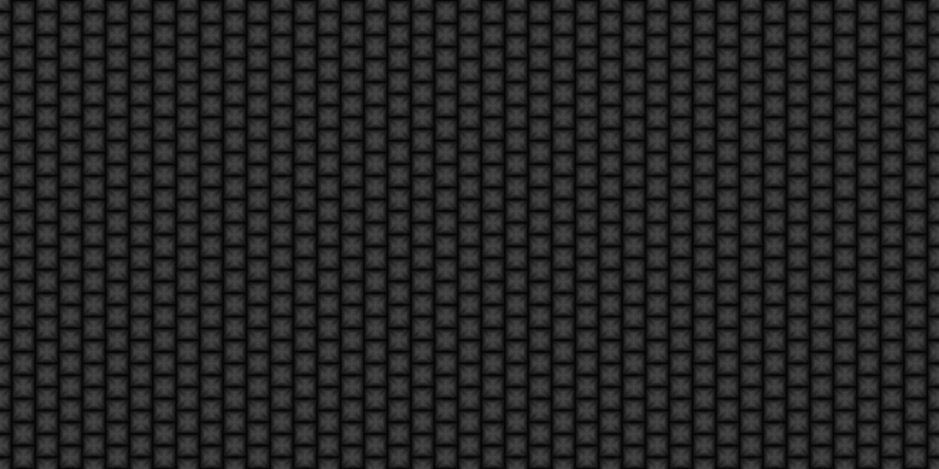 Dark black Geometric grid Carbon fiber background Modern dark abstract seamless texture vector