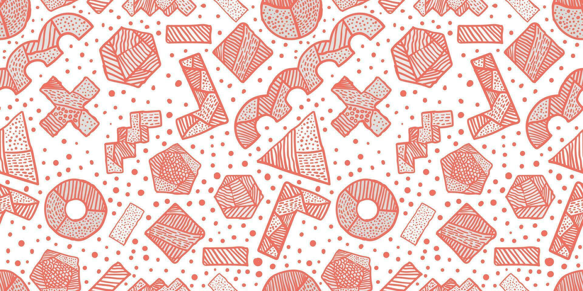 Hand drawn Doodle pattern Abstract ornament background vector
