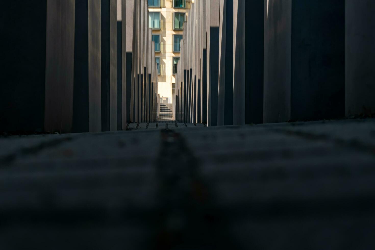 Berlin, Germany-august 9, 2022-view of the Memorial to the Murdered Jews of Europe on Berlin during a sunny day photo
