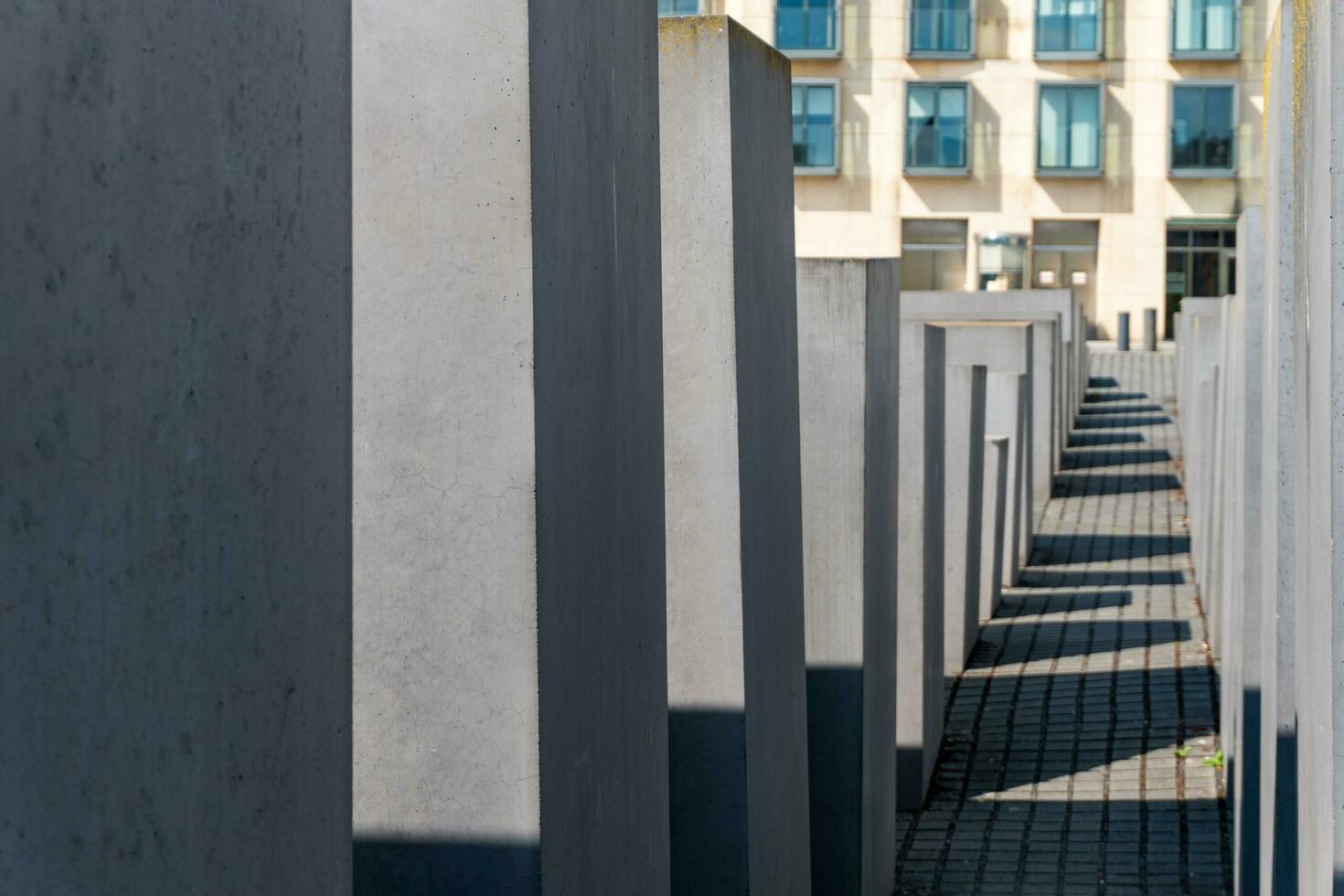 Berlin, Germany-august 9, 2022-view of the Memorial to the Murdered Jews of Europe on Berlin during a sunny day photo