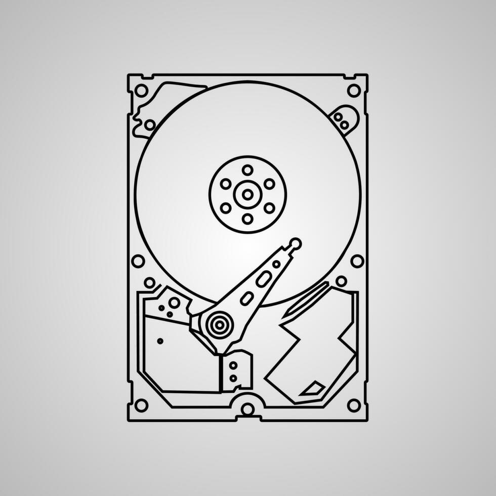Hard drive icon vector illustration
