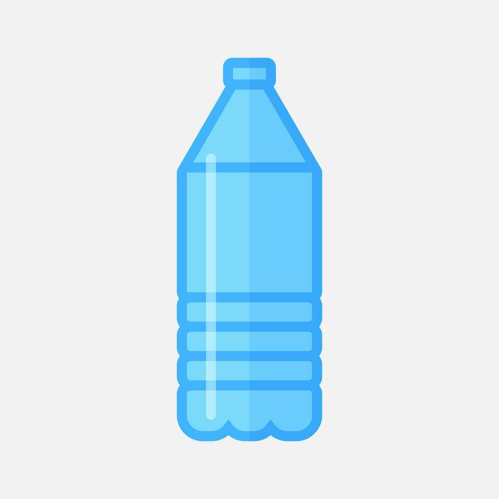 botella de agua vector plano icono
