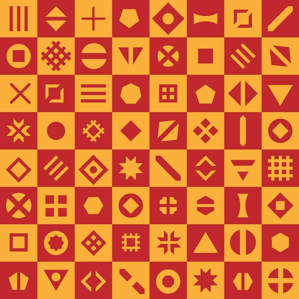Geometric pattern with different shapes vector