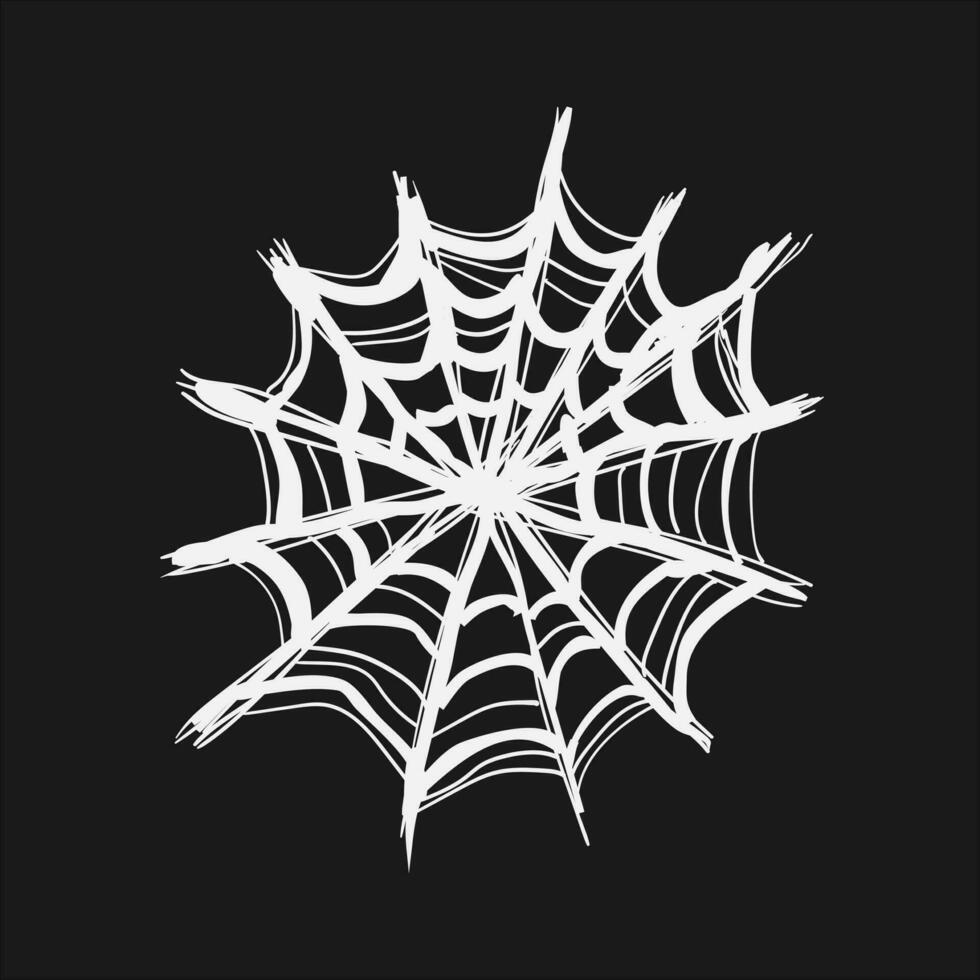 Hand drawn grunge Cobweb illustration vector