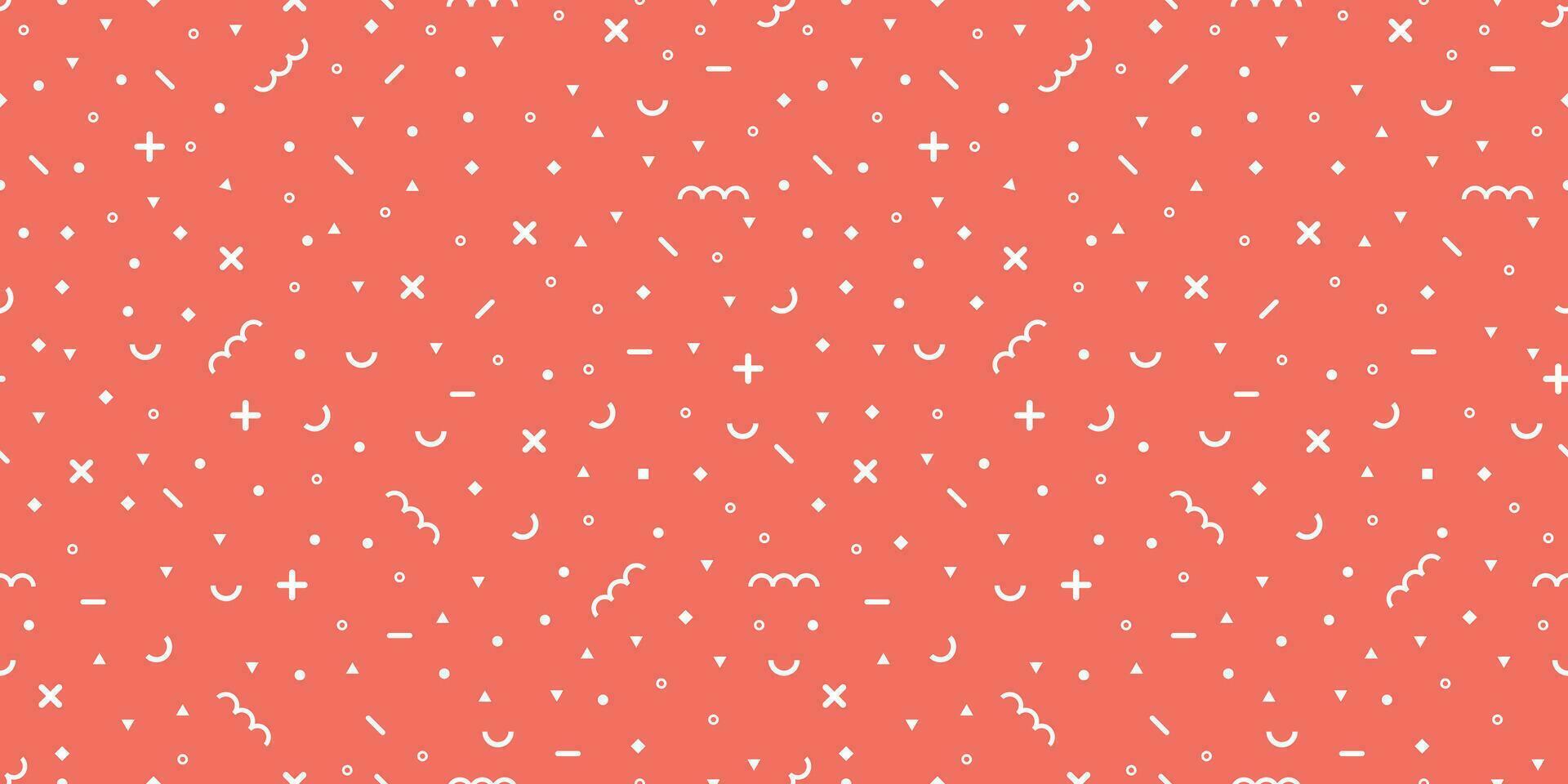 Memphis pattern Minimal geometric background vector