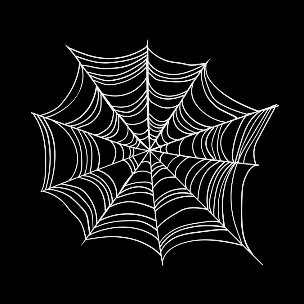 Hand drawn grunge Cobweb illustration vector