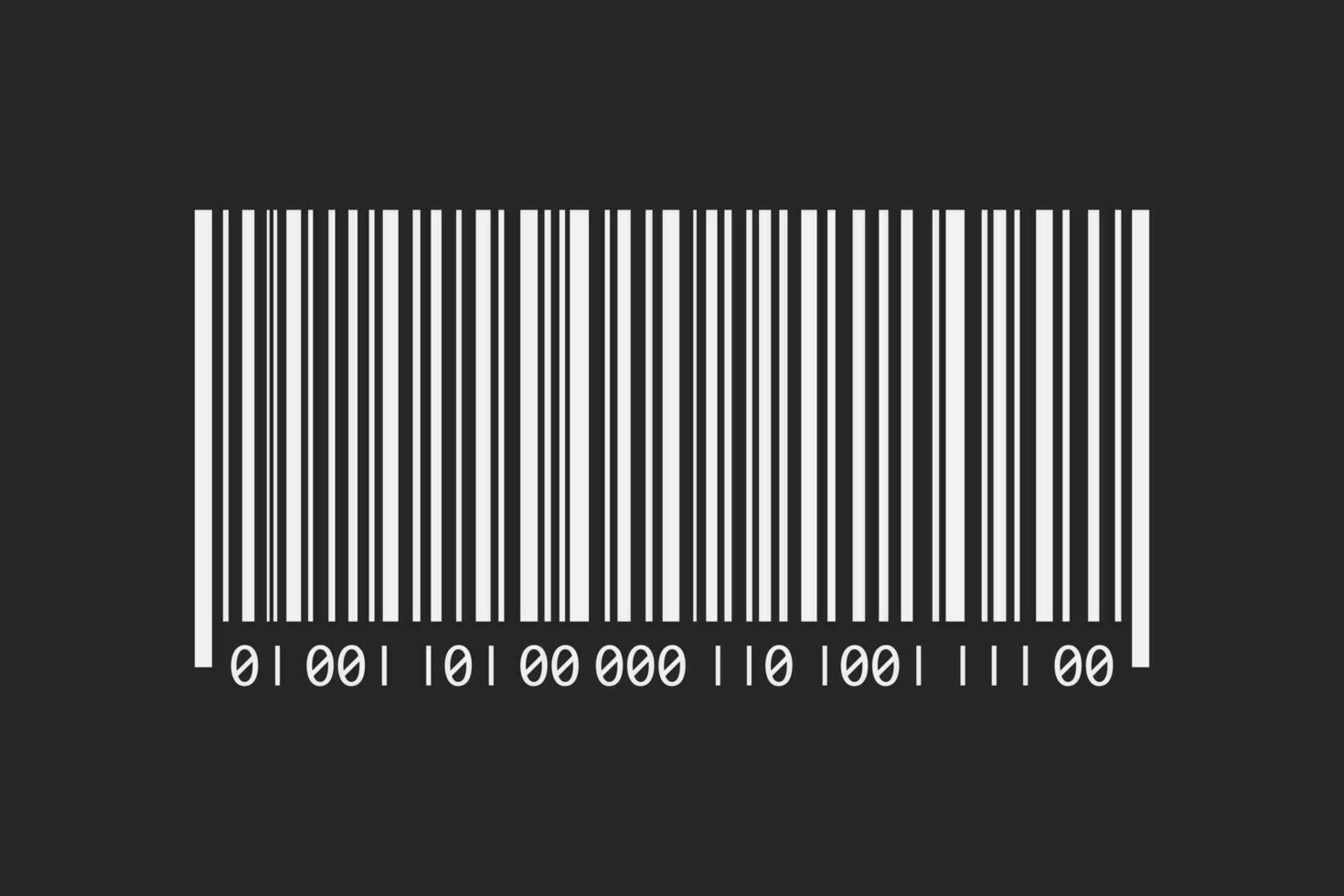 Barcode illustration on black background vector