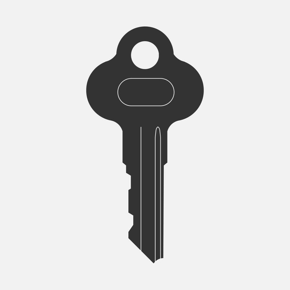 vector llave icono en blanco antecedentes