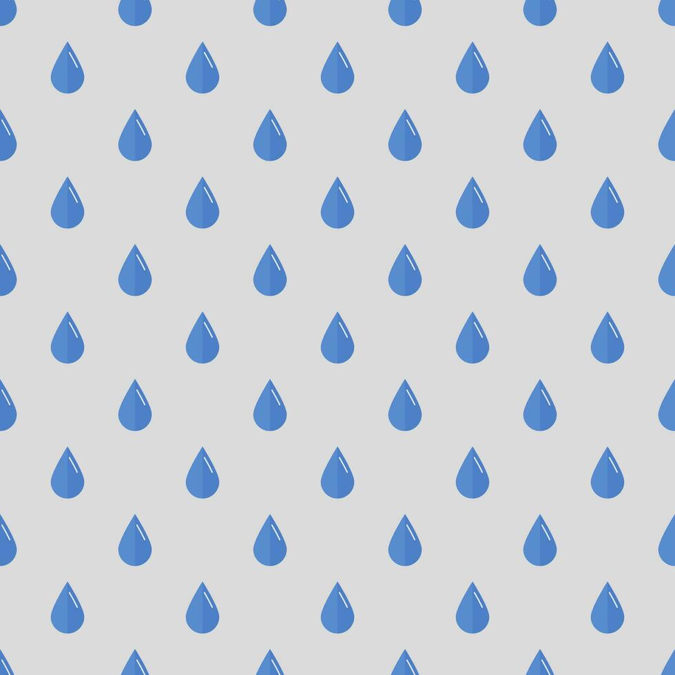 Rain drops seamless blue pattern vector
